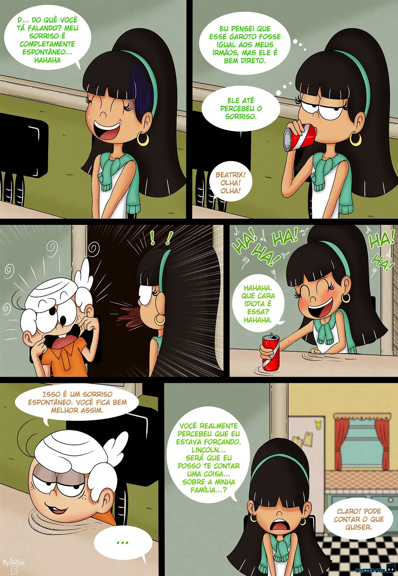 O Vizinho Tarado: Lincoln Comendo a Buceta da Piranha da Vizinha Beatrix The Loud House Porno em HQ Brasileiro