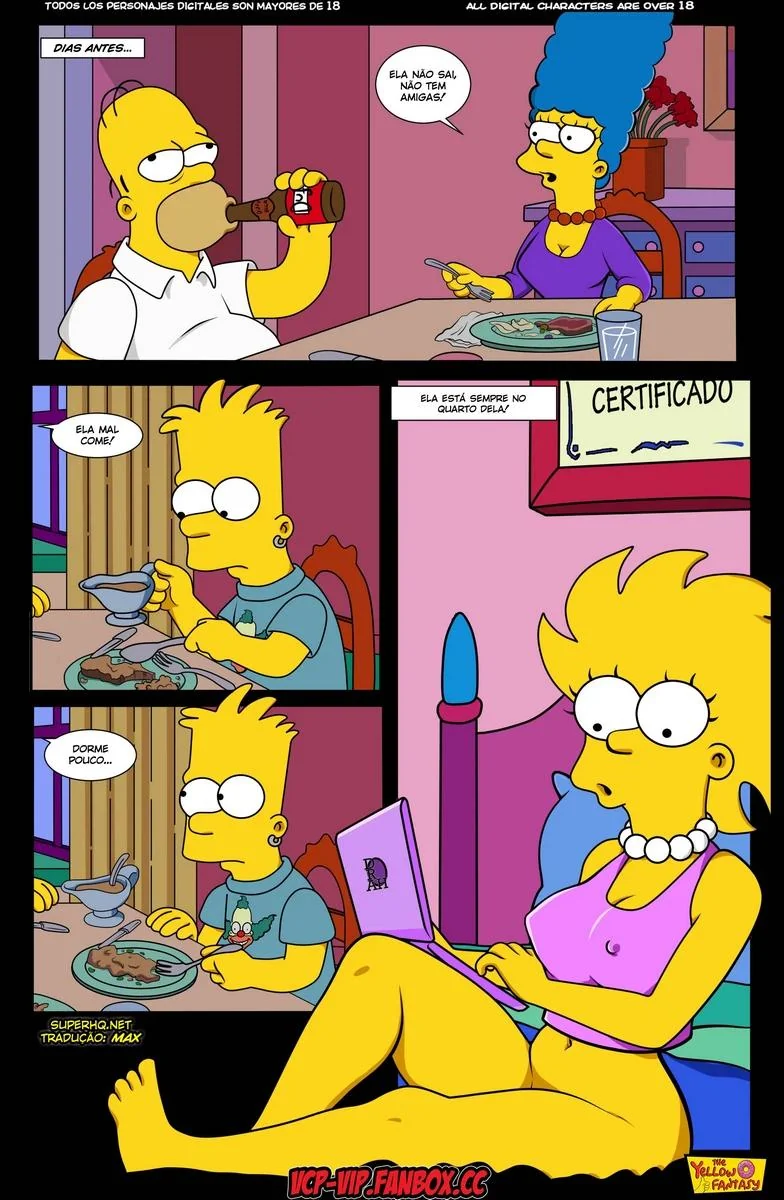 A Piranha da Marge Descobre o Segredo da Lisa – HQ dos Simpsons em Hentai Brasileiro