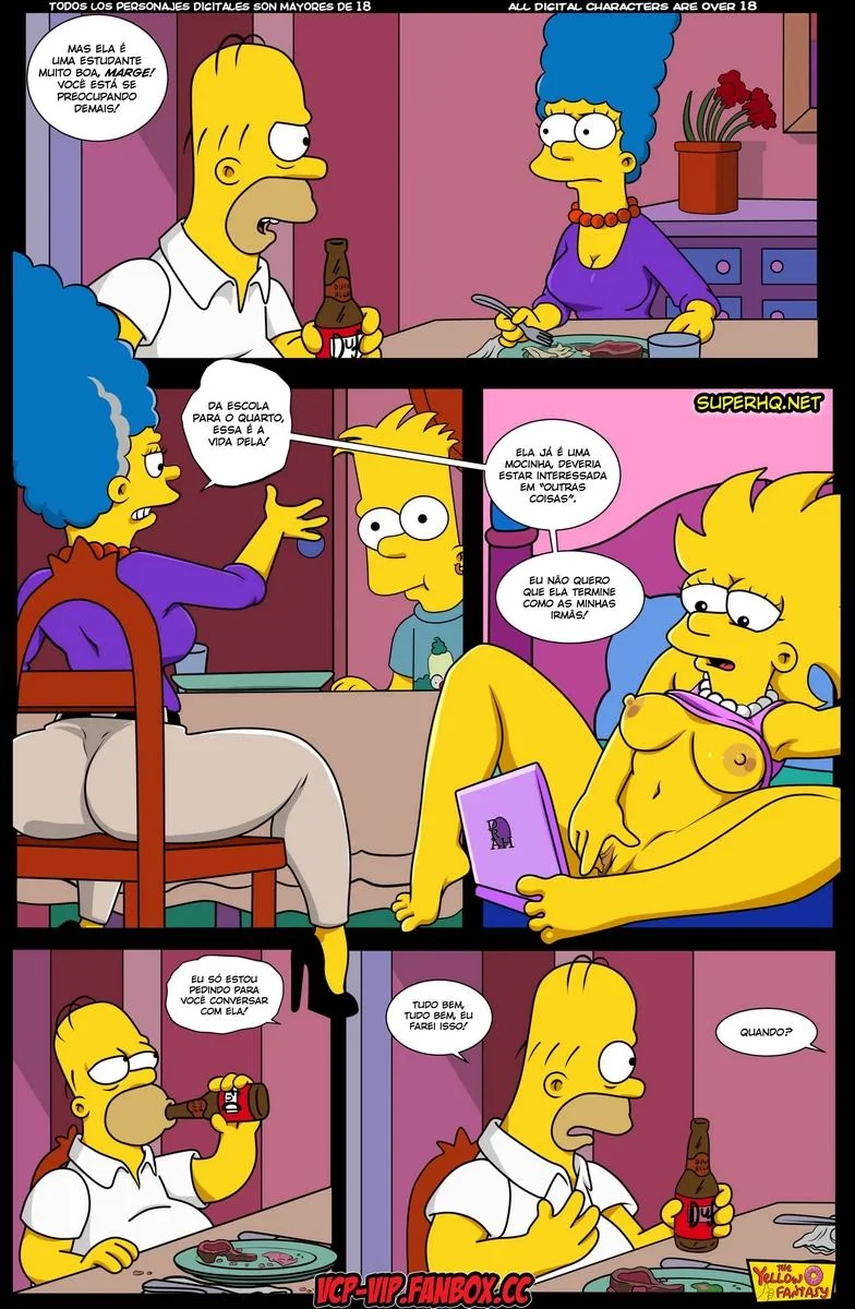 A Piranha da Marge Descobre o Segredo da Lisa – HQ dos Simpsons em Hentai Brasileiro