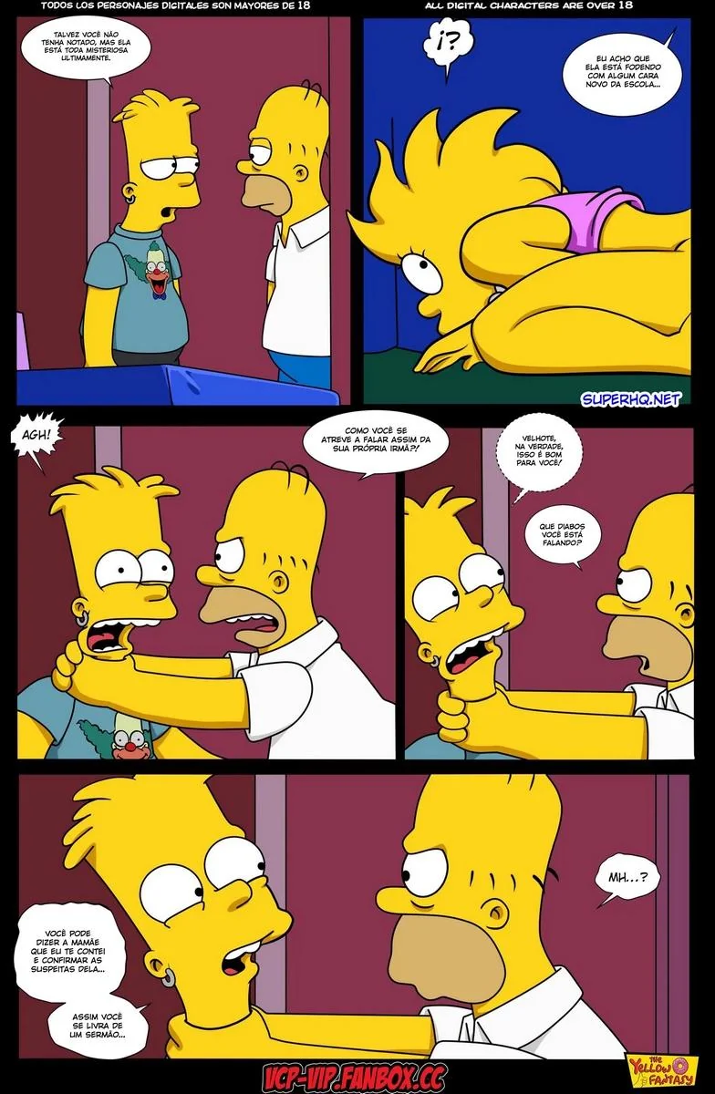 A Piranha da Marge Descobre o Segredo da Lisa – HQ dos Simpsons em Hentai Brasileiro