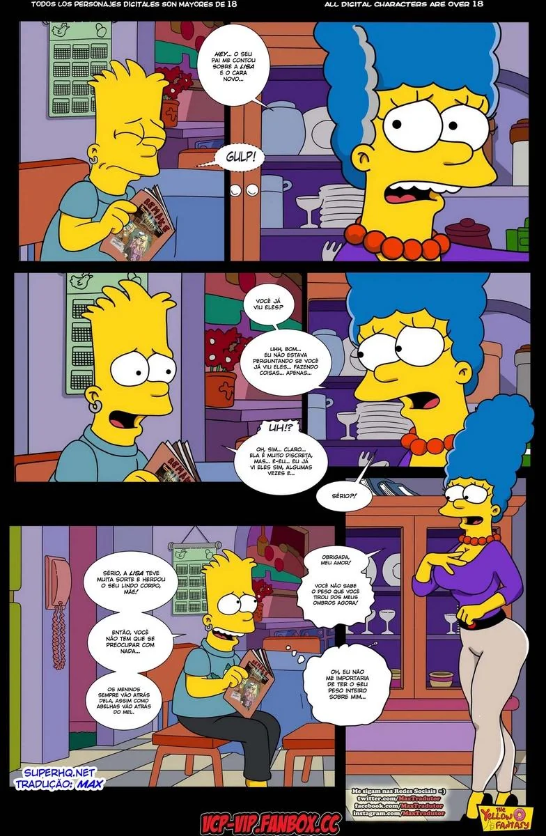 A Piranha da Marge Descobre o Segredo da Lisa – HQ dos Simpsons em Hentai Brasileiro