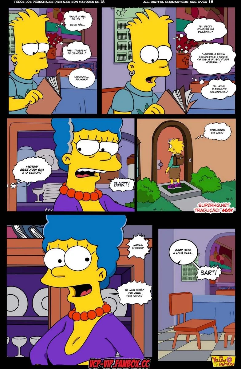 A Piranha da Marge Descobre o Segredo da Lisa – HQ dos Simpsons em Hentai Brasileiro