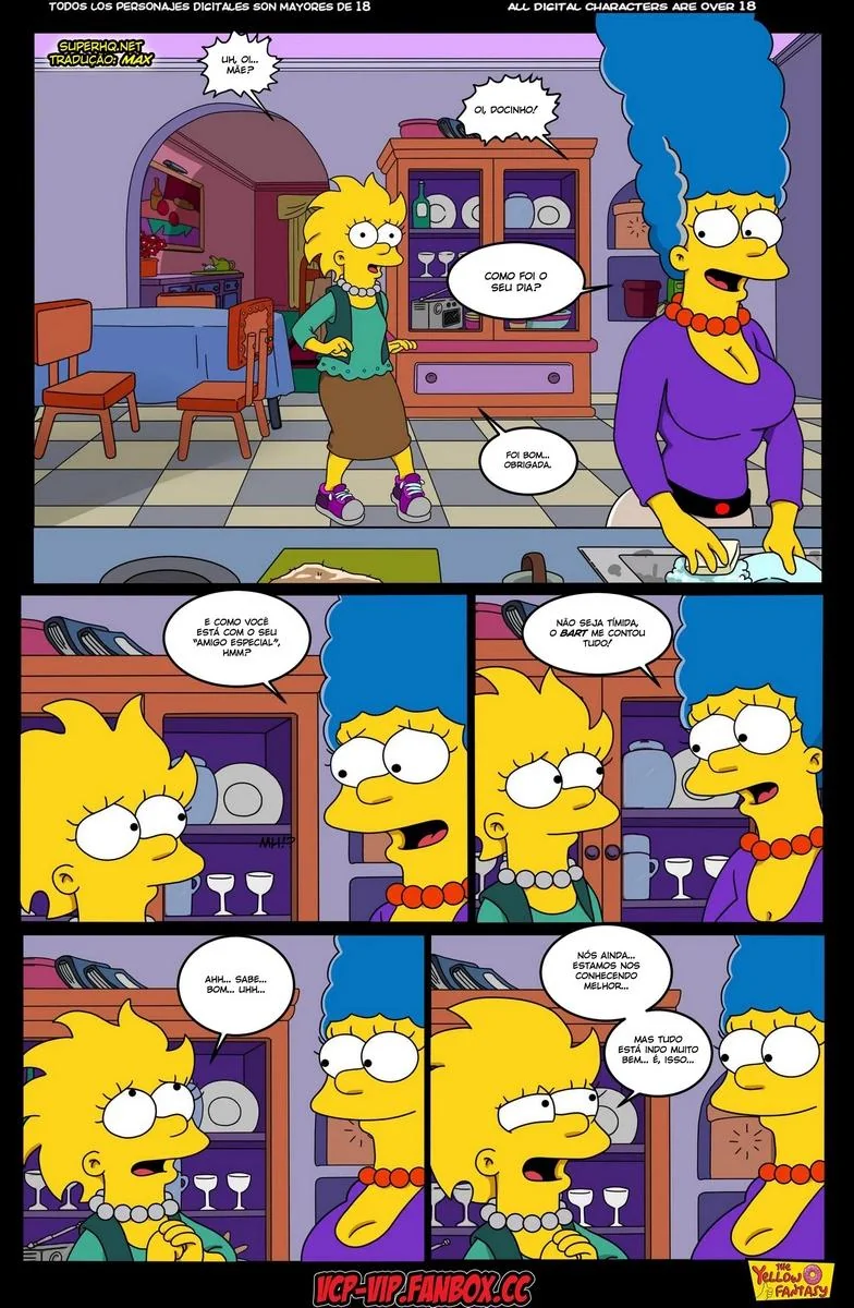 A Piranha da Marge Descobre o Segredo da Lisa – HQ dos Simpsons em Hentai Brasileiro