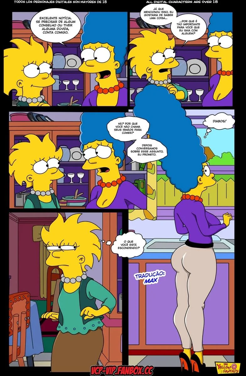 A Piranha da Marge Descobre o Segredo da Lisa – HQ dos Simpsons em Hentai Brasileiro