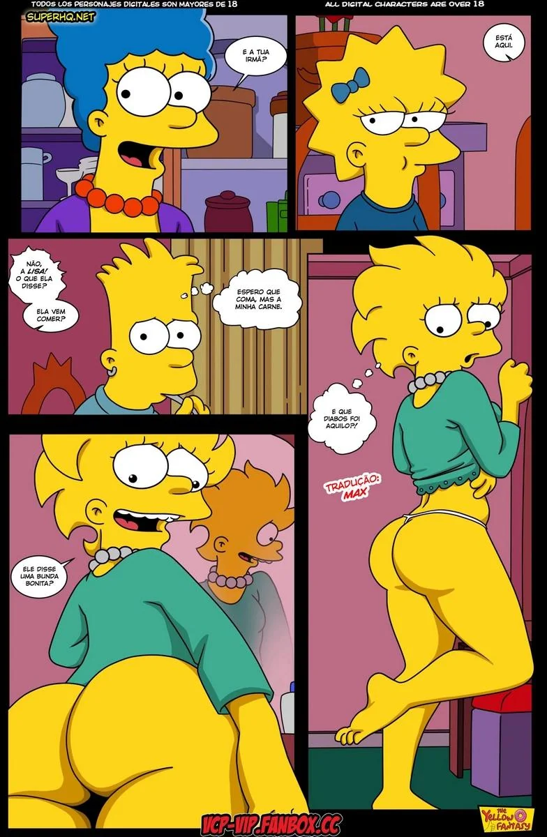 A Piranha da Marge Descobre o Segredo da Lisa – HQ dos Simpsons em Hentai Brasileiro
