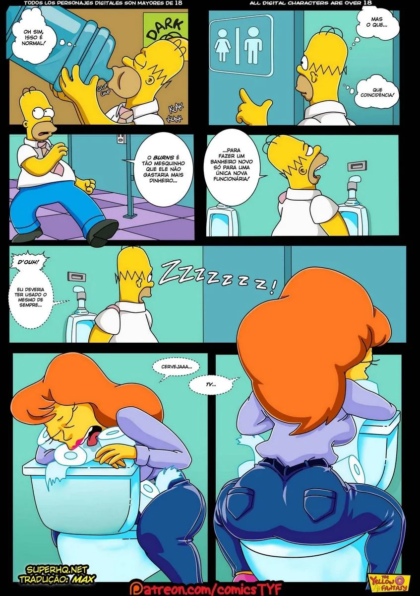 Homer e a Piranha da Usina – Hentai HQ Brasileiro