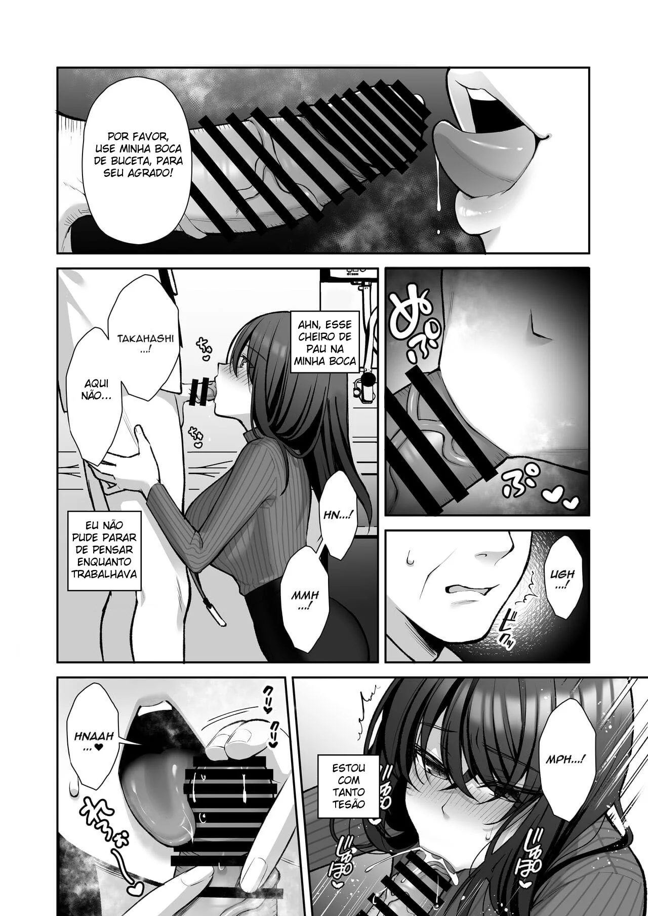 Secretária Piranha Transa Loucamente com Seu Chefe em Hentai HQ Brasileiro