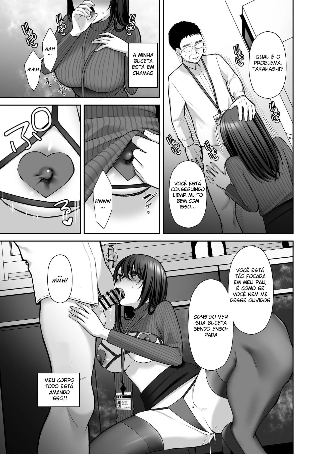 Secretária Piranha Transa Loucamente com Seu Chefe em Hentai HQ Brasileiro