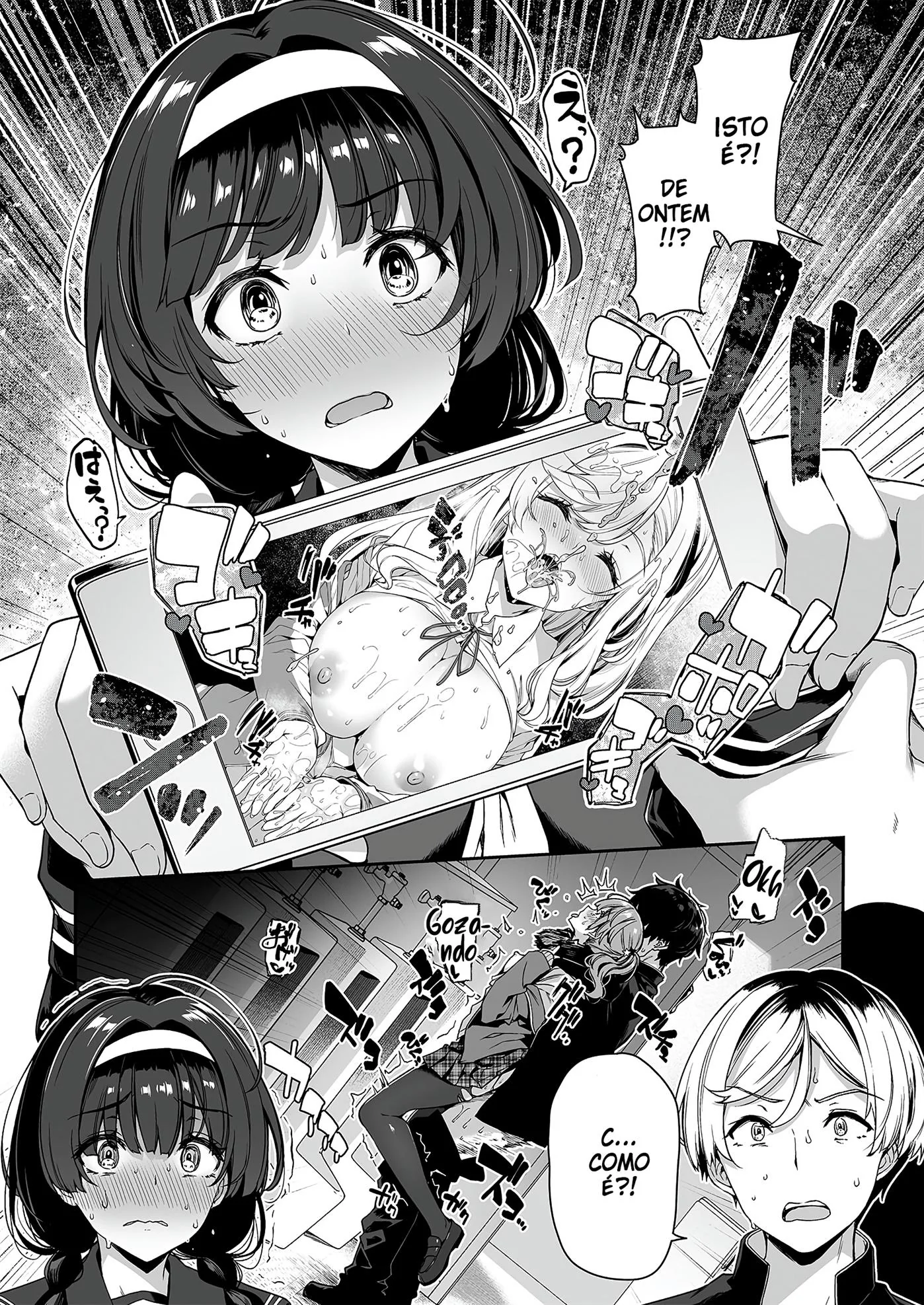 Orgia na Escola: A Vadia Peituda e o Namorado Tarado em Hentai HQ Brasileiro