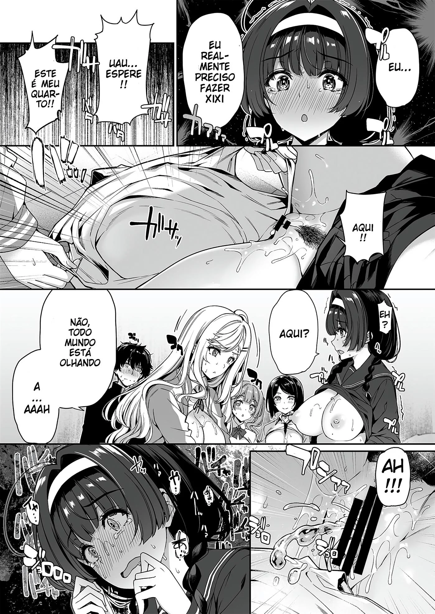 Orgia na Escola: A Vadia Peituda e o Namorado Tarado em Hentai HQ Brasileiro