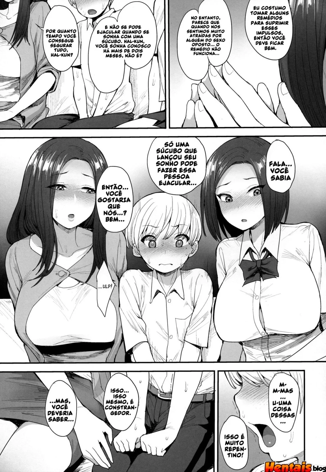Vizinhas Gostosas Pegando o Garotão Sortudo em Hentai HQ Brasileiro