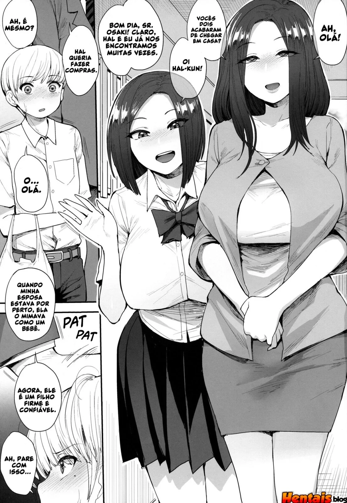 Vizinhas Gostosas Pegando o Garotão Sortudo em Hentai HQ Brasileiro