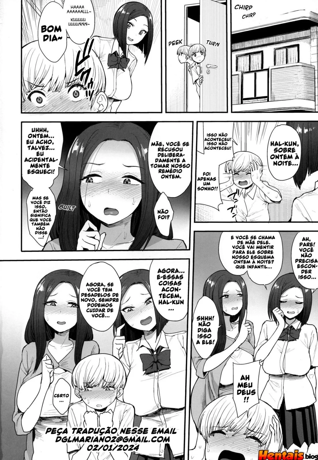 Vizinhas Gostosas Pegando o Garotão Sortudo em Hentai HQ Brasileiro