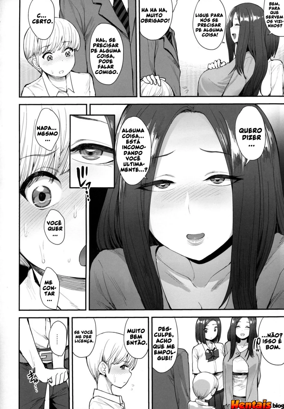 Vizinhas Gostosas Pegando o Garotão Sortudo em Hentai HQ Brasileiro
