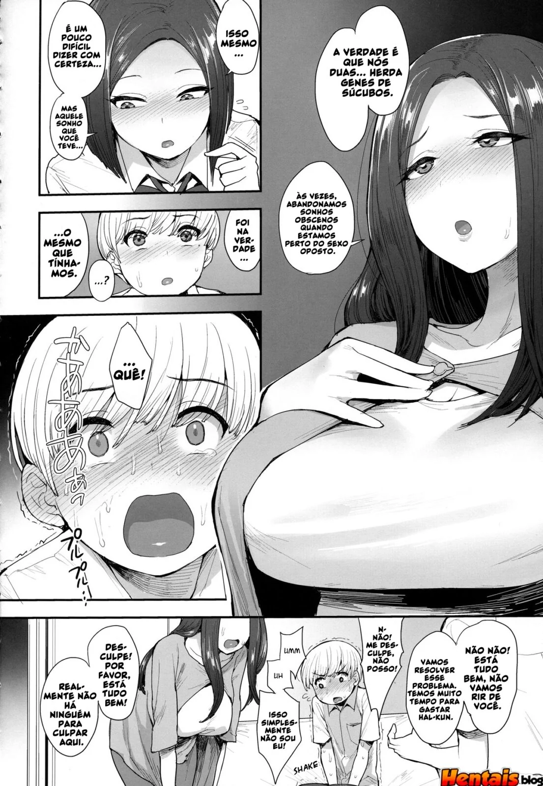 Vizinhas Gostosas Pegando o Garotão Sortudo em Hentai HQ Brasileiro