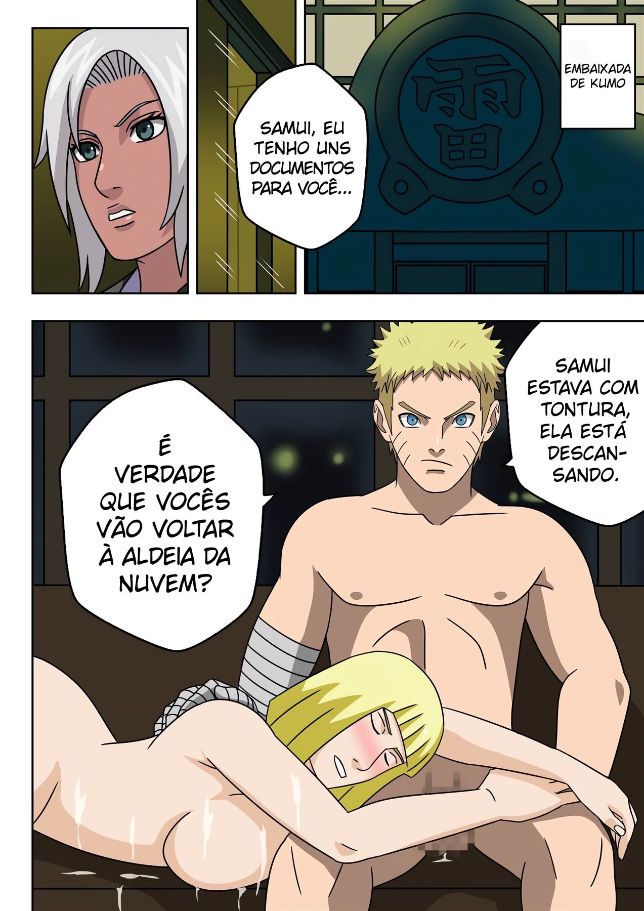 Naruto Hentai: Hokage Naruto dá as boas-vindas especiais para Samui e Mabui em HQ Brasileiro