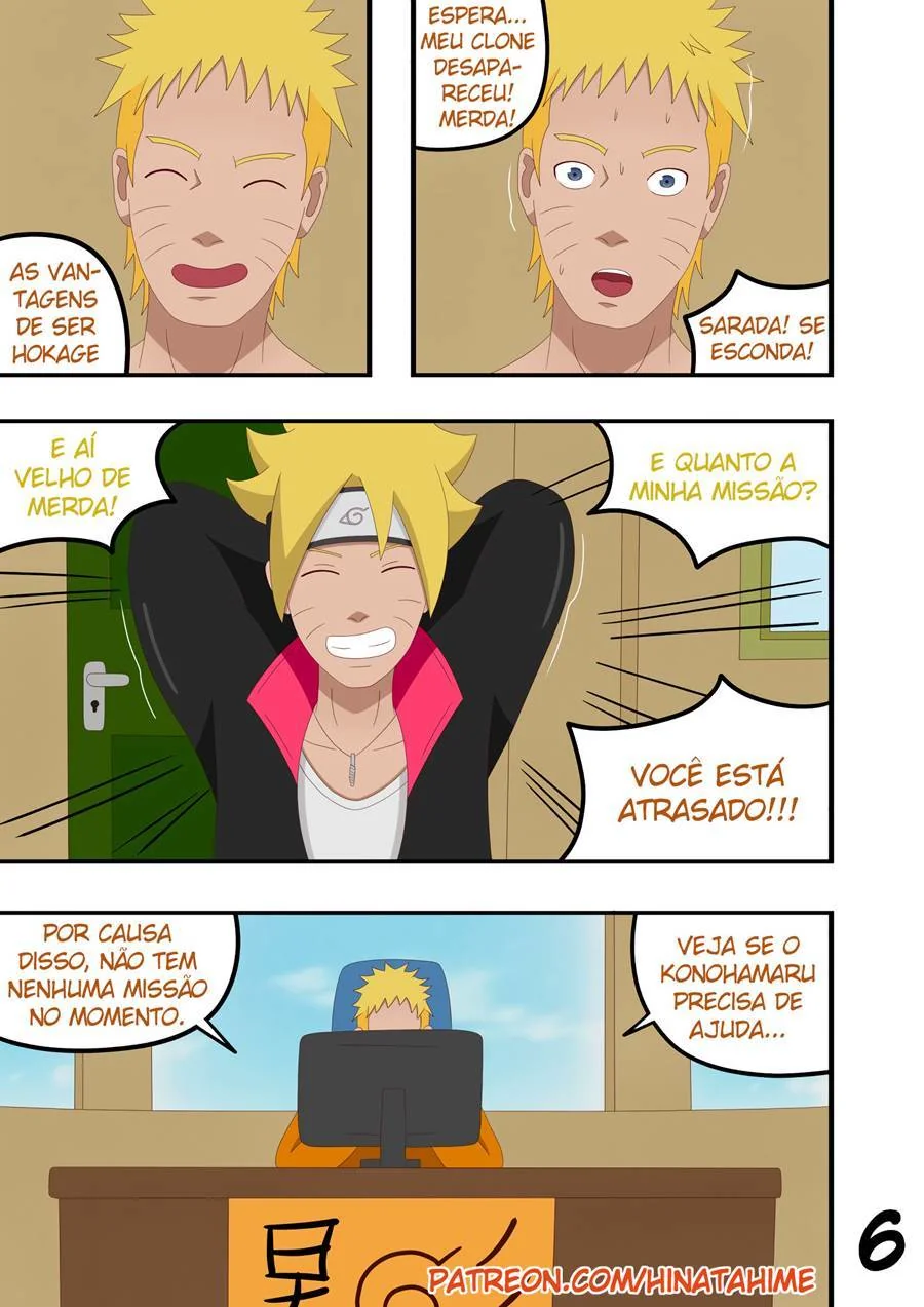 Naruto Uzumaki e sua família piranha em sexo incesto em hentai HQ brasileiro