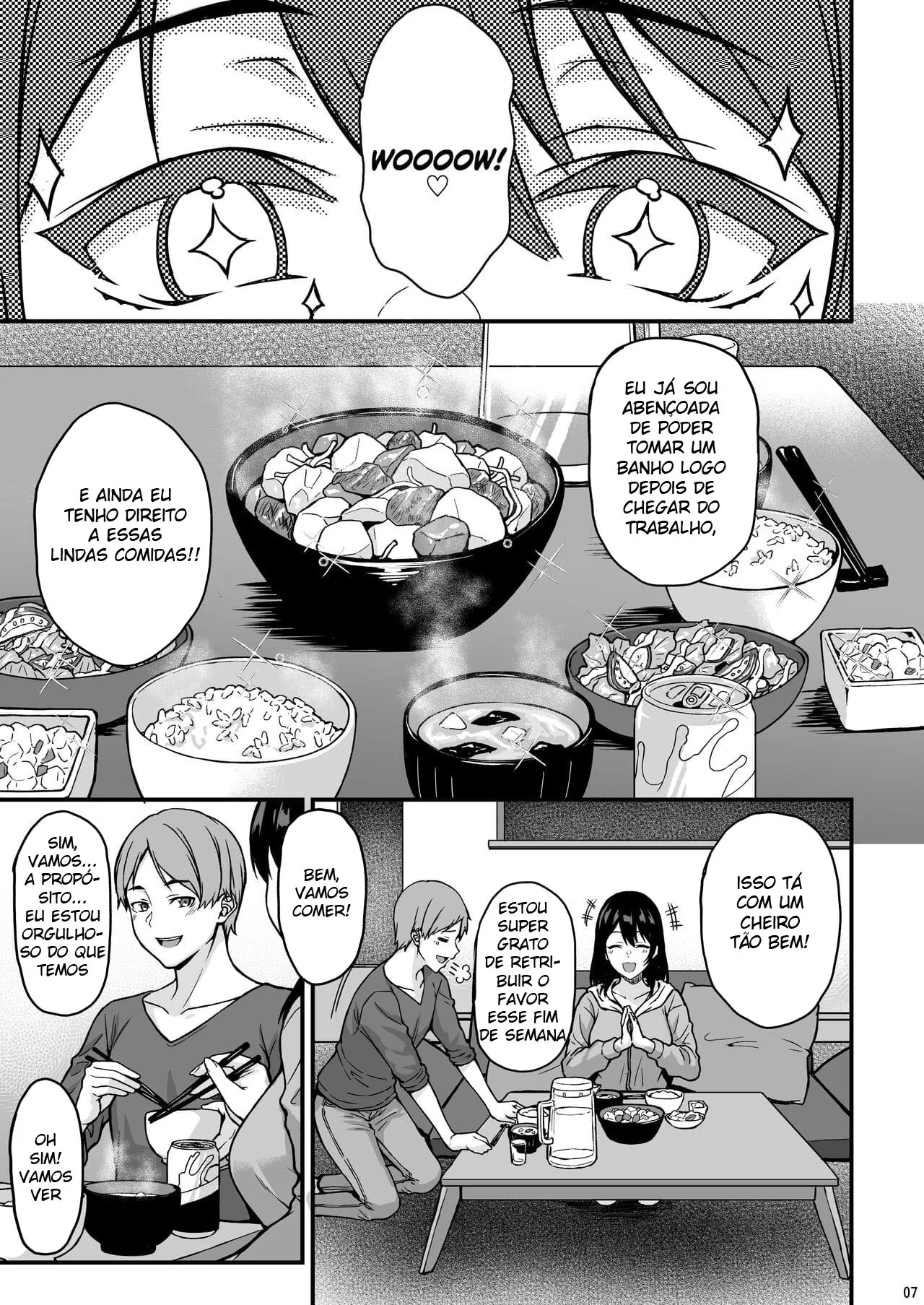 Fim de Semana de Sacanagem: Amigos se entregando a muito sexo em hentai HQ