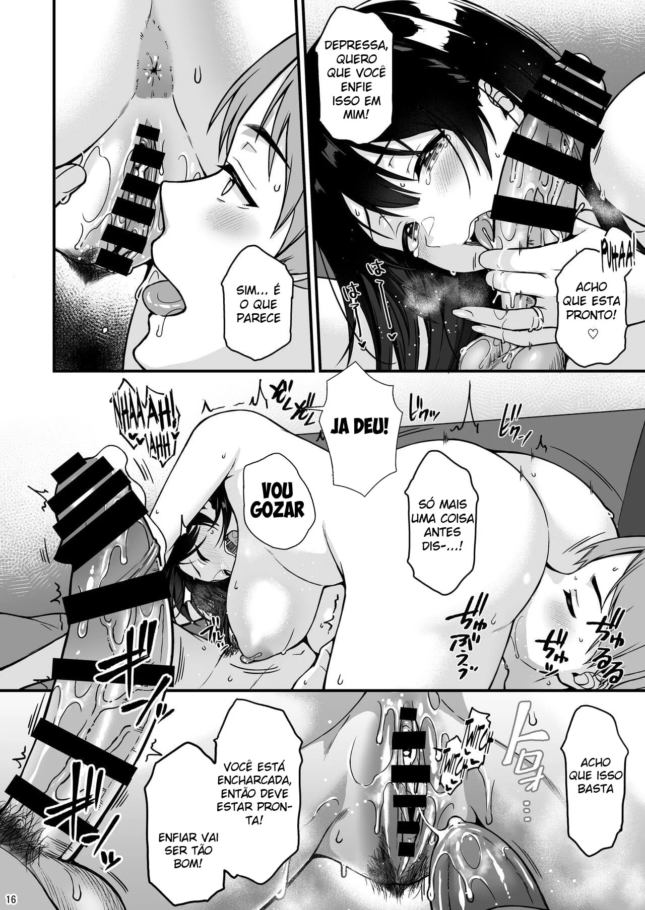 Fim de Semana de Sacanagem: Amigos se entregando a muito sexo em hentai HQ