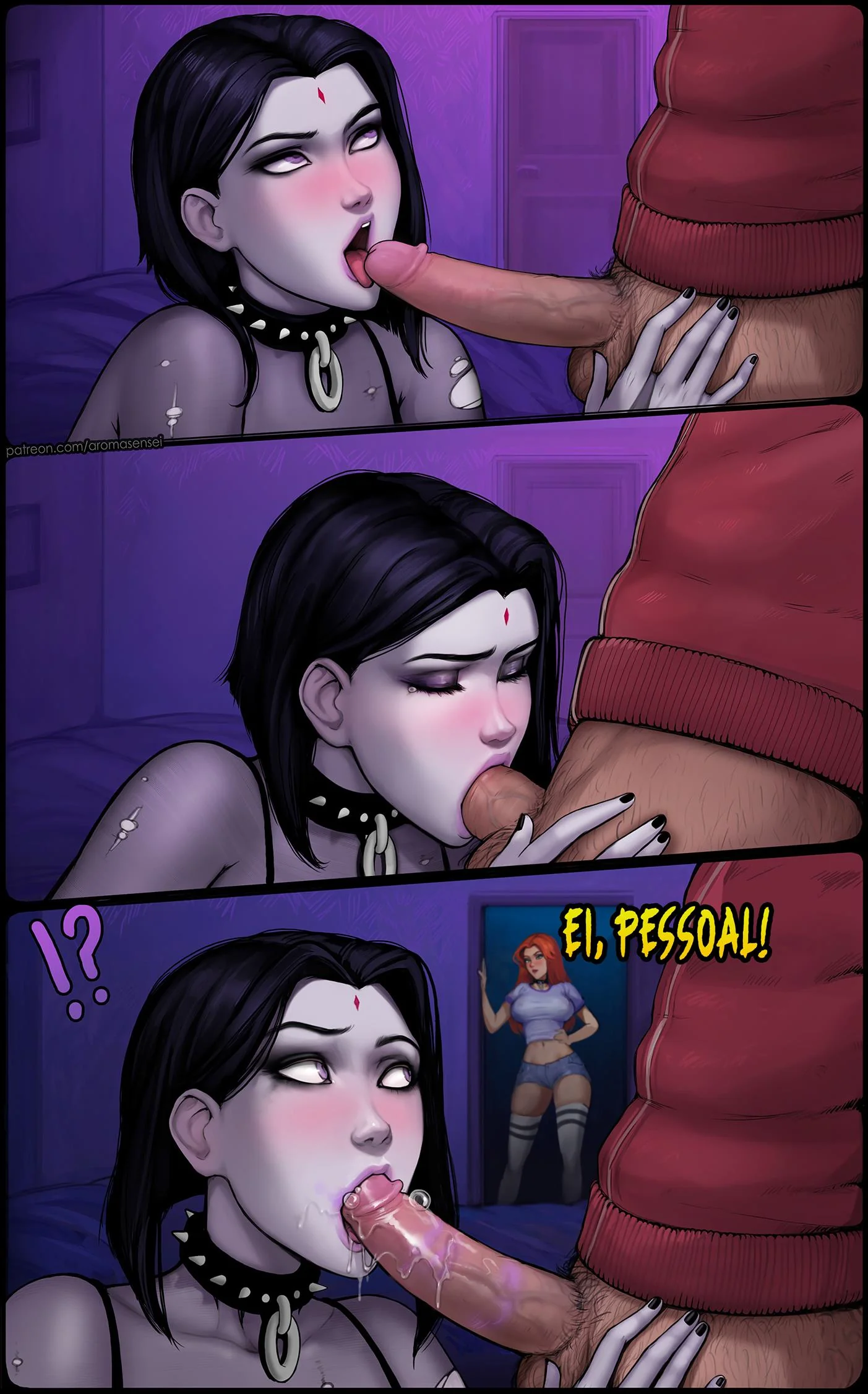 Ravena flagra Estelar fudendo com Robin em HQ Brasileiro