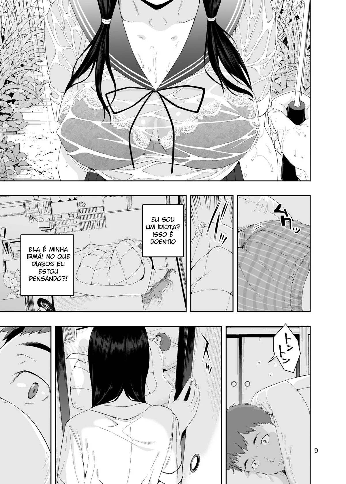Chuva de Pica: Piranha se molha pela rola do rapaz safado – Hentai HQ Brasileiro