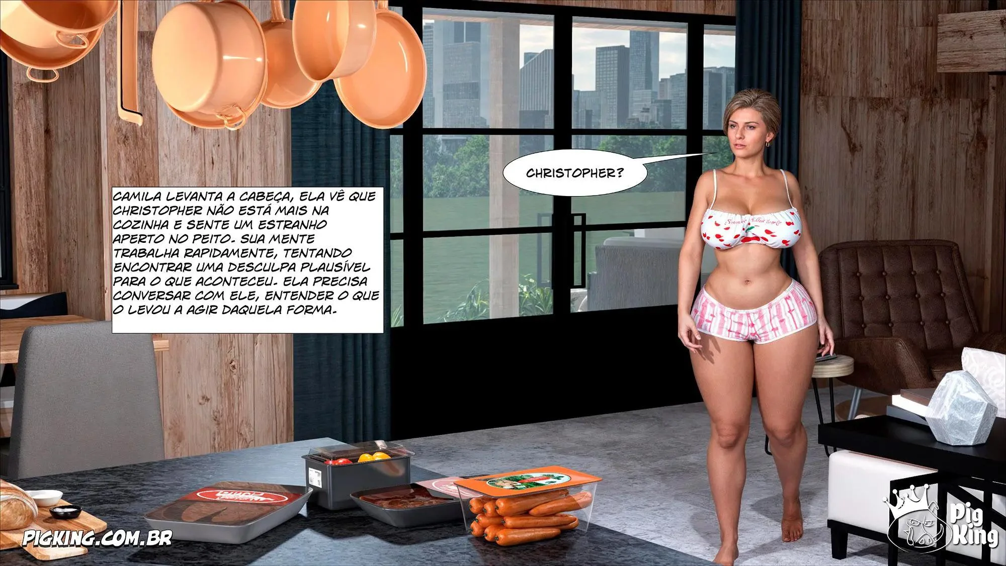 Ms. Camila: Mamãe Piranha Dando a Buceta Pro Filho em Hentai HQ Brasileiro