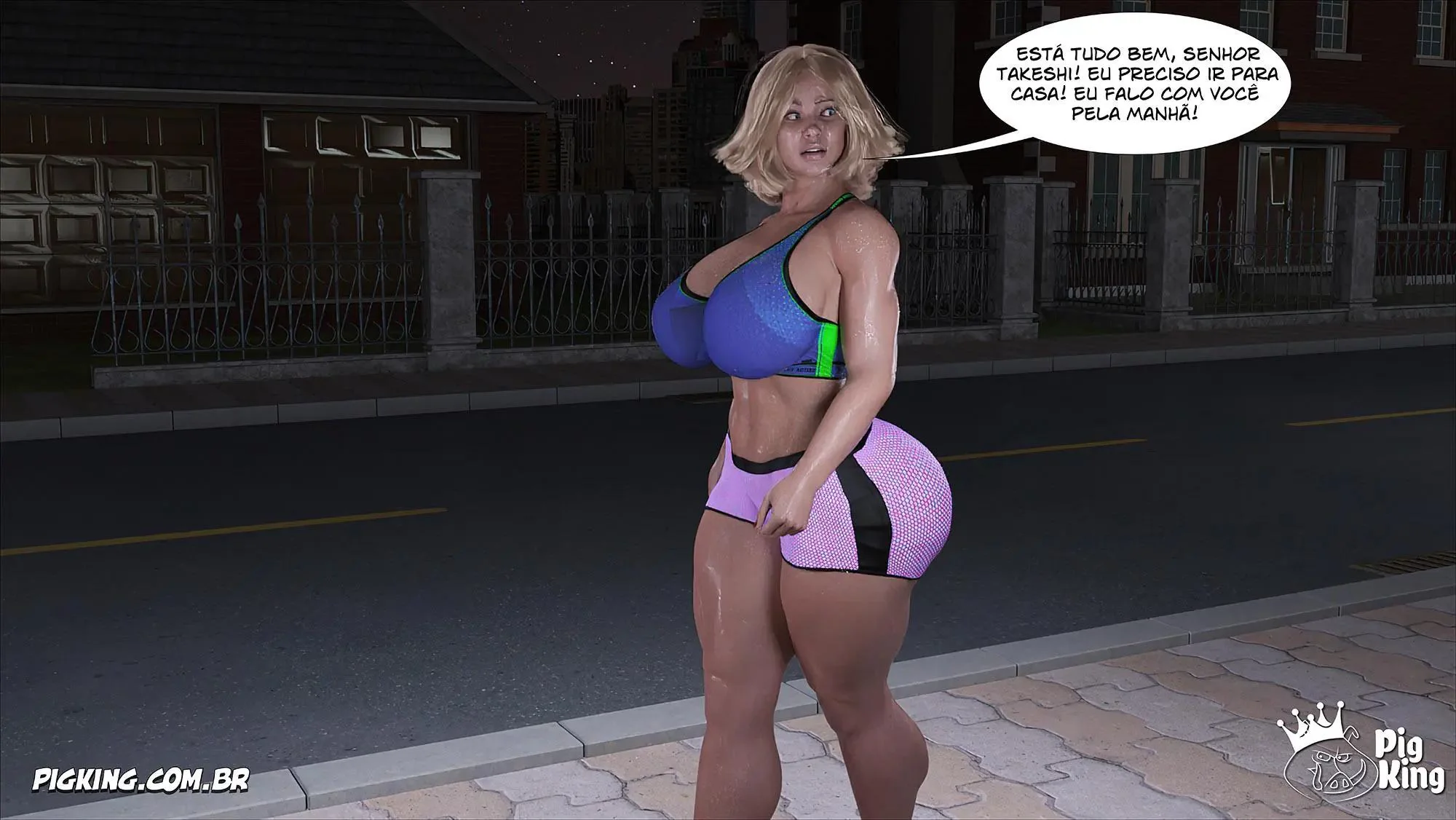 MILF tarada seduz tarados na academia e acaba transando com o filhão – Hentai HQ Brasileiro