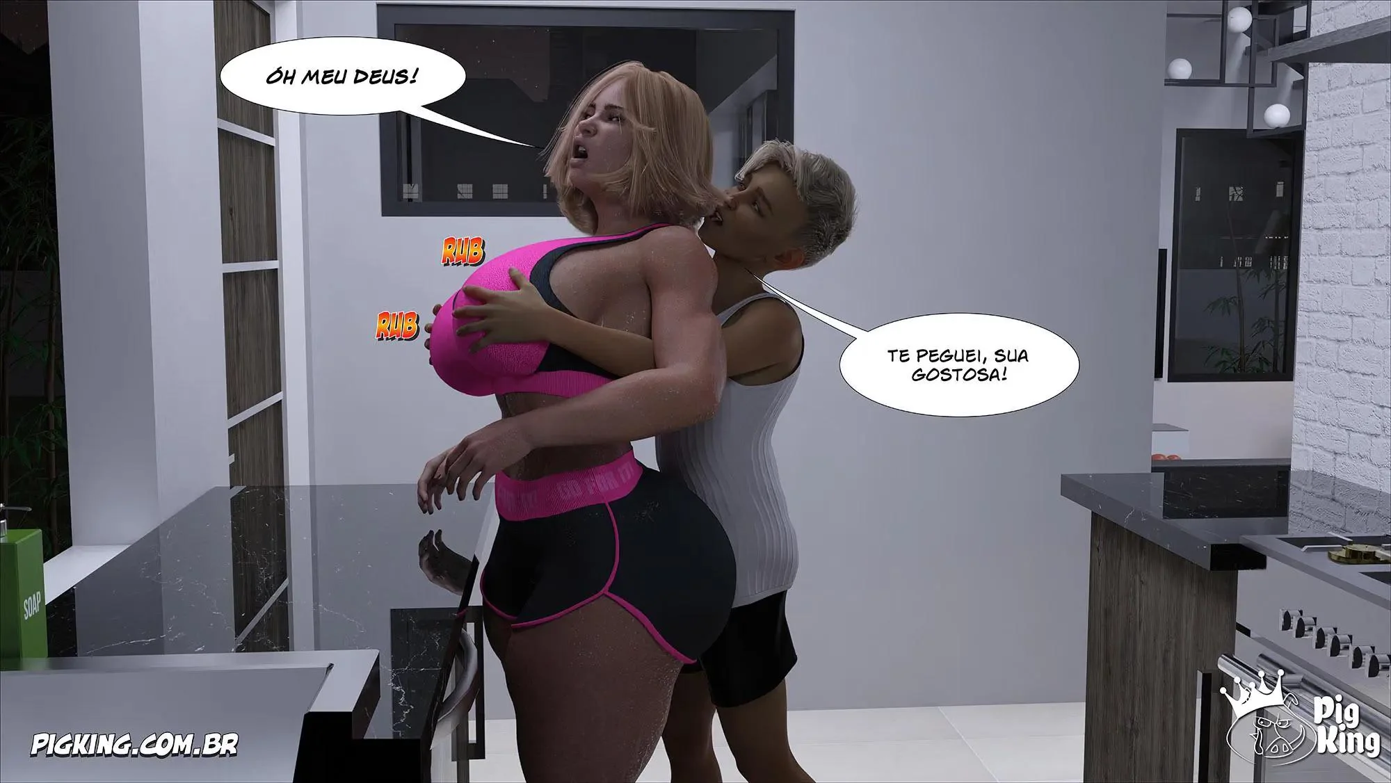 Vizinha Piranha Provoca o Velho e Descobre Fonte de Prazer em Hentai Incesto” em HQ Brasileiro