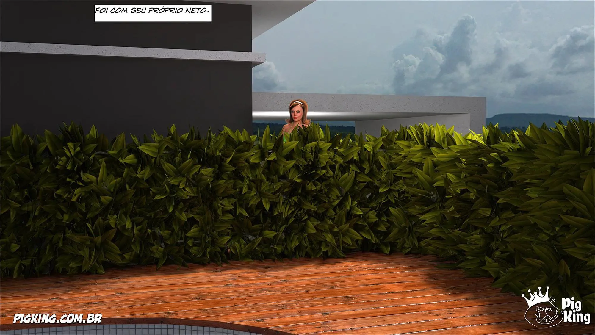 Suruba com a Mãe e a Tia Ana na Piscina – Hentai 3D Insaciável em HQ Brasileiro