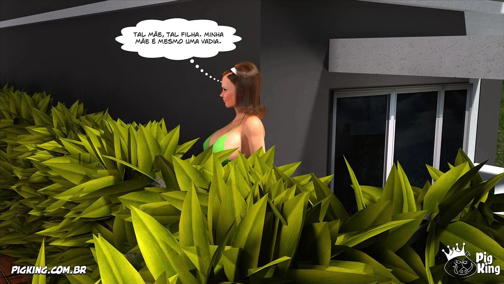 Suruba com a Mãe e a Tia Ana na Piscina – Hentai 3D Insaciável em HQ Brasileiro