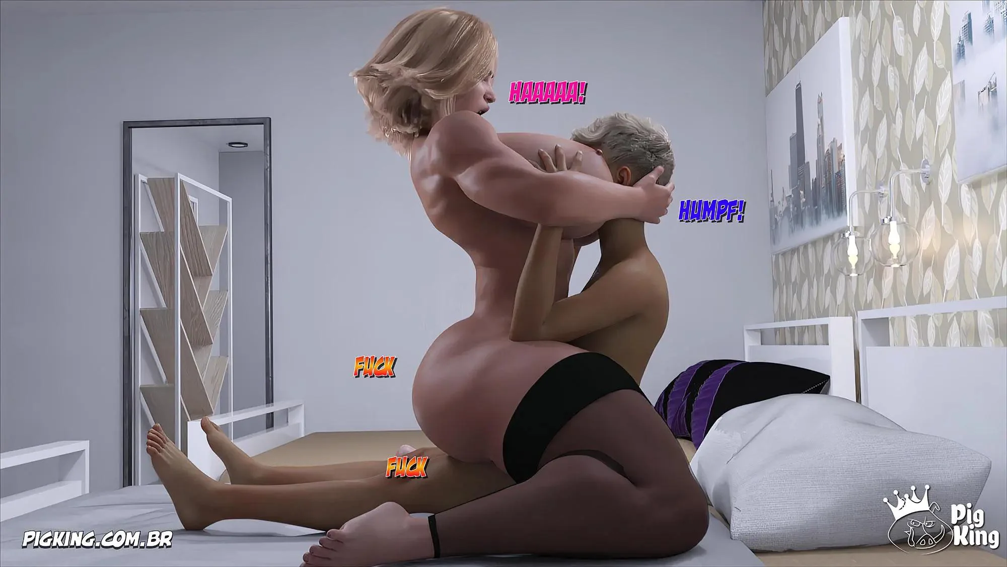 Mãe Piranha Viciada na Pica do Filho – Gemendo Alto em Hentai HQ Brasileiro