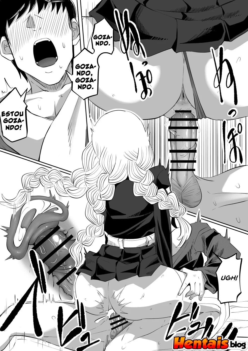 Senhora Kanroji: Uma Piranha Sedenta Por Rola em Hentai HQ